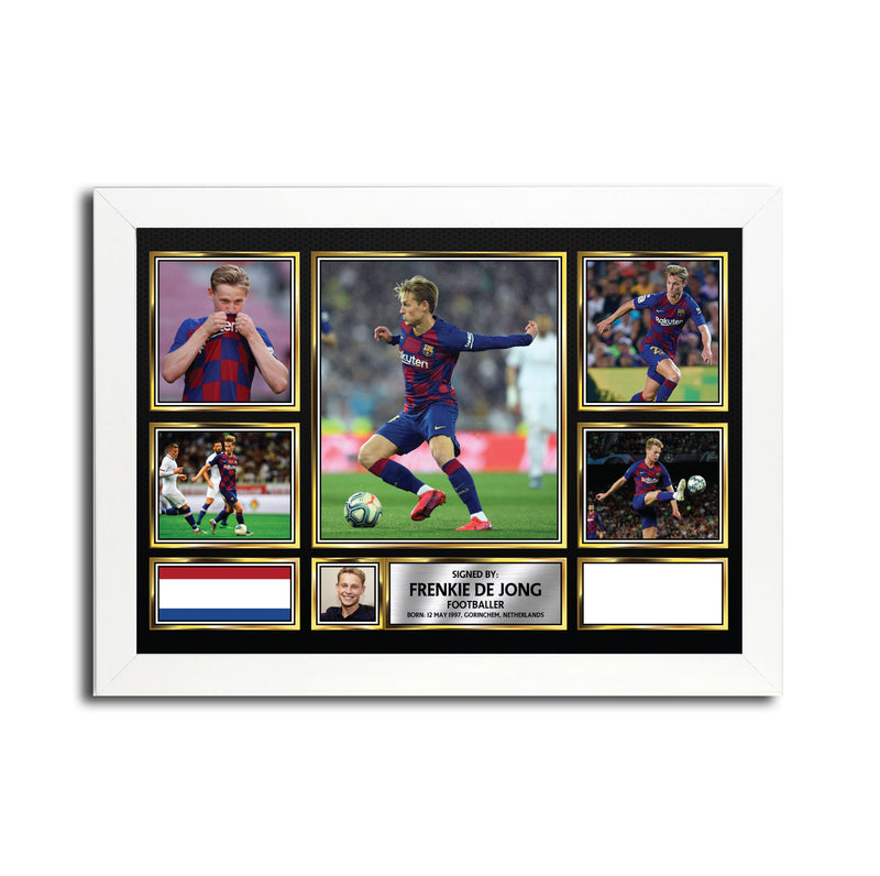 Frenkie de Jong MC1587  - Black Frame Autographed Football Poster