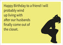 Friend I Will Live With INSPIRED Adult Personalised Birthday Card Birthday Card