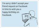 Friend Request INSPIRED Adult Personalised Birthday Card Birthday Card