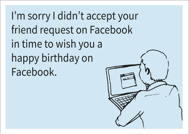 Friend Request INSPIRED Adult Personalised Birthday Card Birthday Card