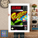 Frogger Super Nintendo GAME INSPIRED THEME Retro Gaming Poster A4 A3 A2 Or A1