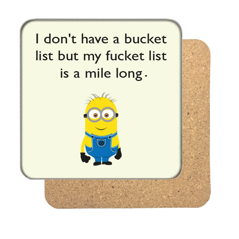 Fucket List Drinks Coaster