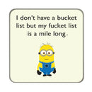 Fucket List Drinks Coaster