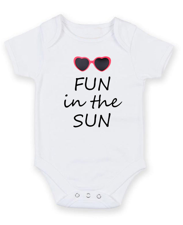 Fun In The Sun Personalised Baby Boy Girl Unisex Short Sleeve Bodysuit
