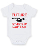Future Starship Captain Printed Baby Grow Bodysuit Boy Girl Unisex Gift