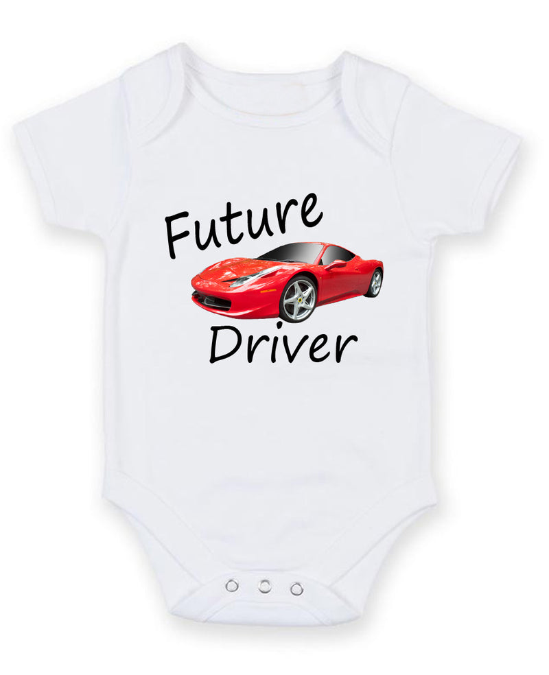 Future Driver Personalised Baby Boy Girl Unisex Short Sleeve Bodysuit