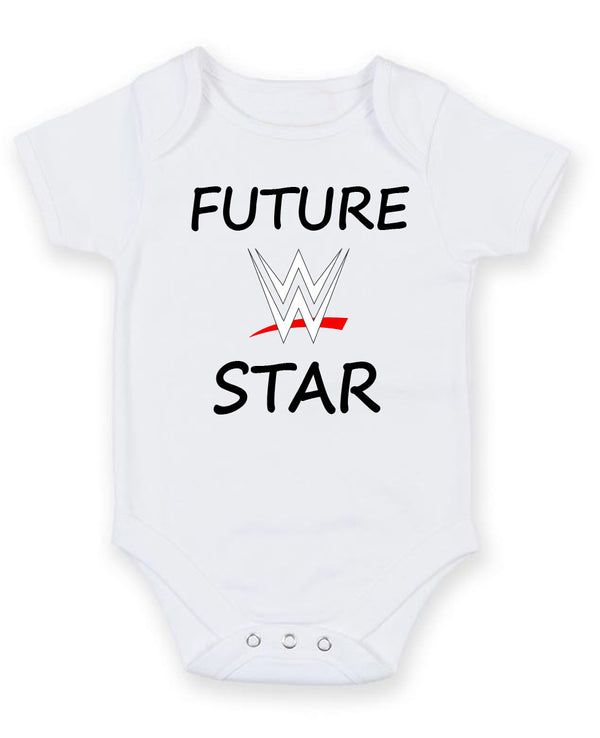 Future Wwe Star Personalised Baby Boy Girl Unisex Short Sleeve Bodysuit
