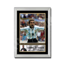 GABRIEL BATISTUTA 2 Limited Edition Football Player Signed Print - Football