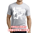 Game Over Mate White Custom Stag T-Shirt - Any Name - Party Tee