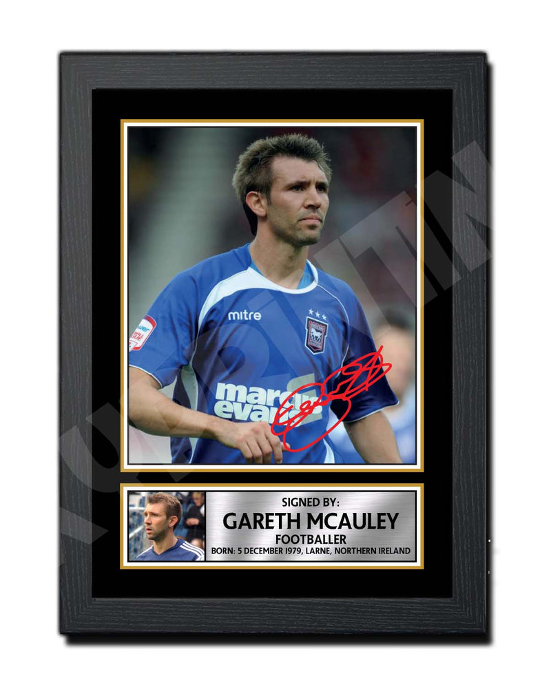 GARETH McAULEY Limited Edition Football Player Signed Print - Football