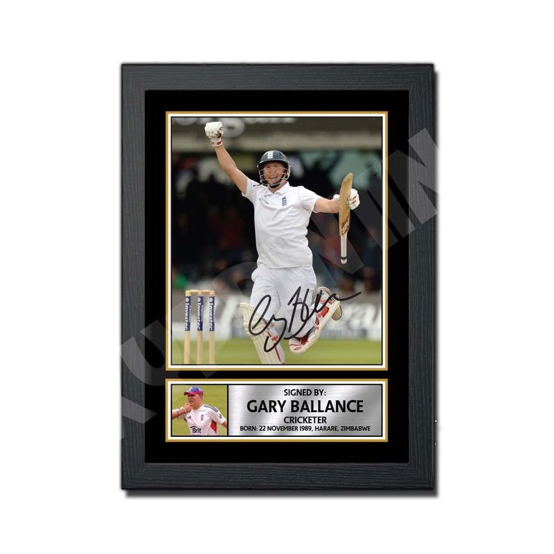 GARY BALLANCE 2 Limited Edition Cricketer Signed Print - Cricket Player