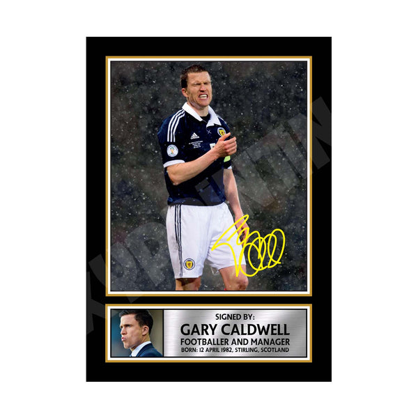 GARY CALDWEL Football Player Printed Signature Print