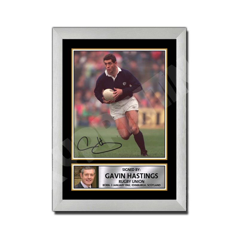 GAVIN HASTINGS 1 Limited Edition Rugby Player Signed Print - Rugby