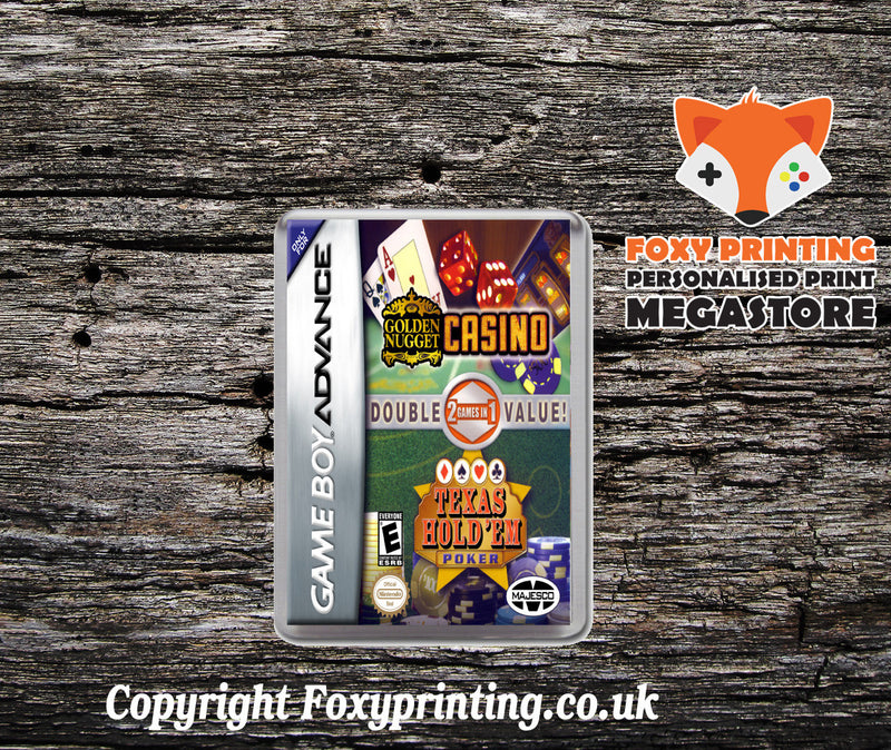 Golden Nugget Casino - Texas Hold'em Poker - Gameboy Advance Retro Gaming Magnet