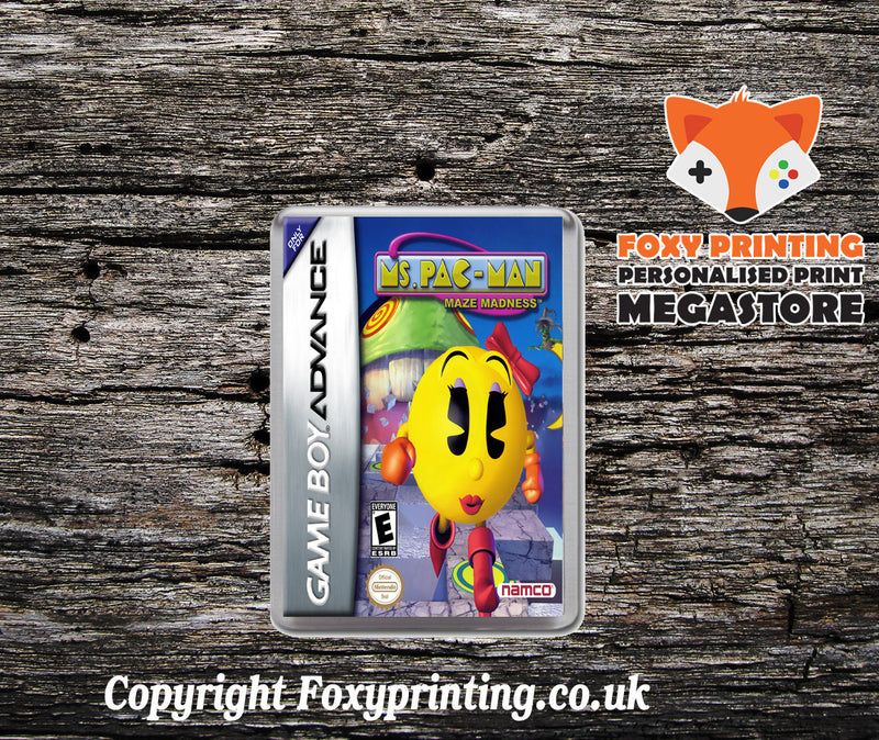 Ms. Pac-Man - Maze Madness - Gameboy Advance Retro Gaming Magnet