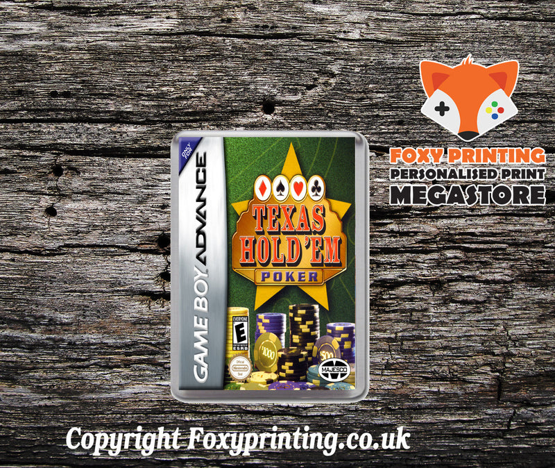 Texas Hold'em Poker - Gameboy Advance Retro Gaming Magnet