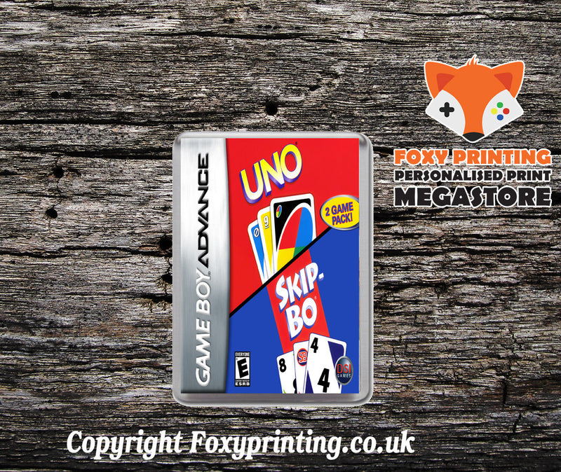 Uno - Skip-Bo - Gameboy Advance Retro Gaming Magnet