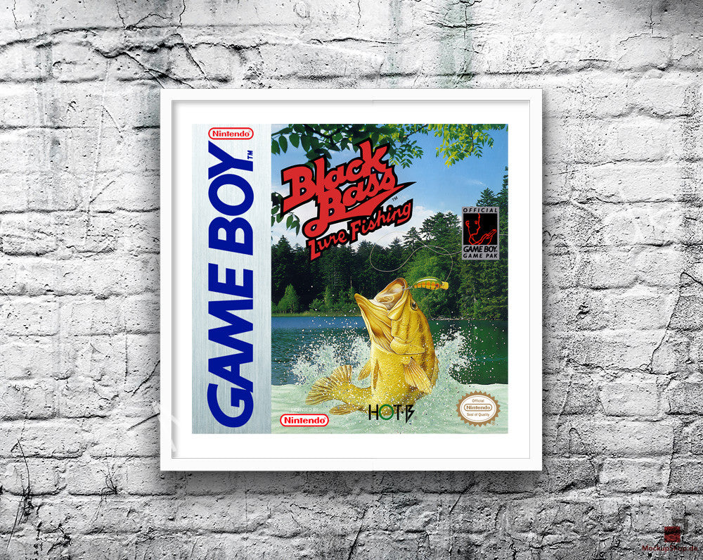 Black Bass Lure Fishing Game Style Inspired Retro Gaming Poster A2 A3 Or A4 – Black Bass Lure Fishing Game Style Inspired Retro Gaming Poster