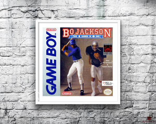 Bo Jackson - Two Games In One Game Style Inspired Retro Gaming Poster