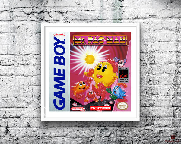 Ms. Pac Man Game Style Inspired Retro Gaming Poster