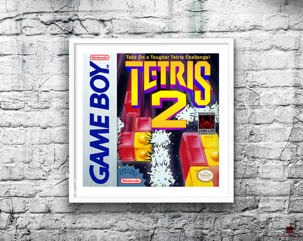 Tetris 2 Game Style Inspired Retro Gaming Poster
