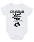 GD I Will Always Follow Your Footsteps Personalised Baby Boy Girl Unisex Short Sleeve Bodysuit