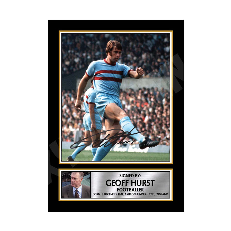 GEOFF HURST Limited Edition Football Player Signed Print - Football