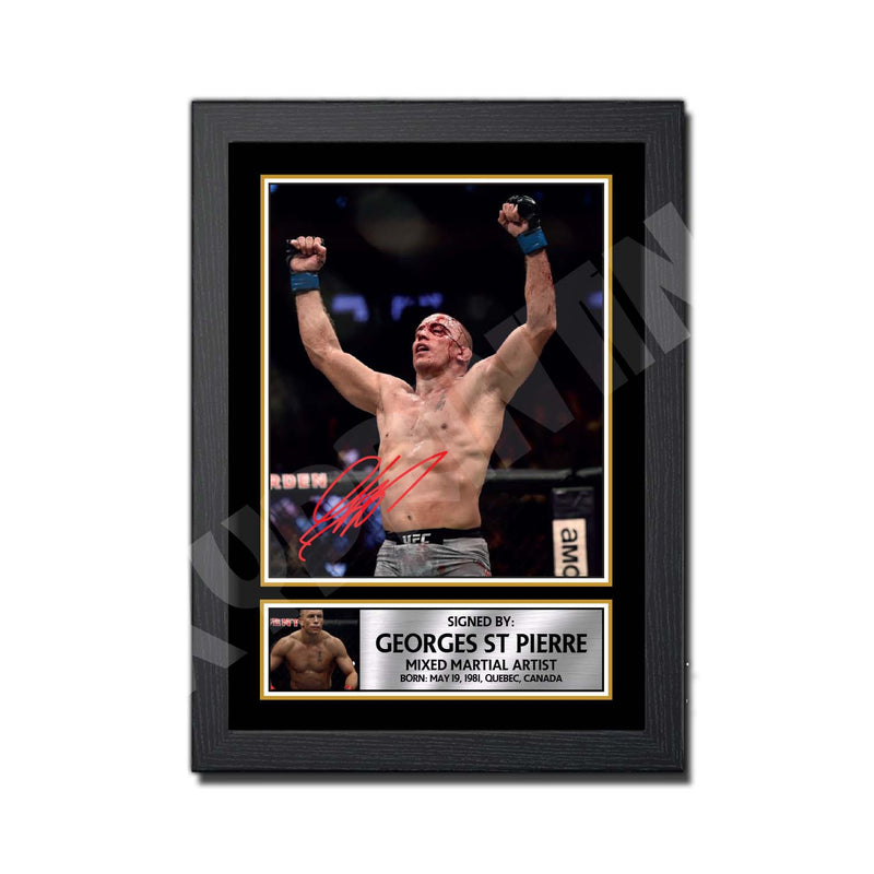 GEORGES ST PIERRE Limited Edition MMA Wrestler Signed Print - MMA Wrestling