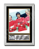 GEORGE BEST BOBBY CHARLTON _ NOBBY STILES Limited Edition Football Player Signed Print - Football