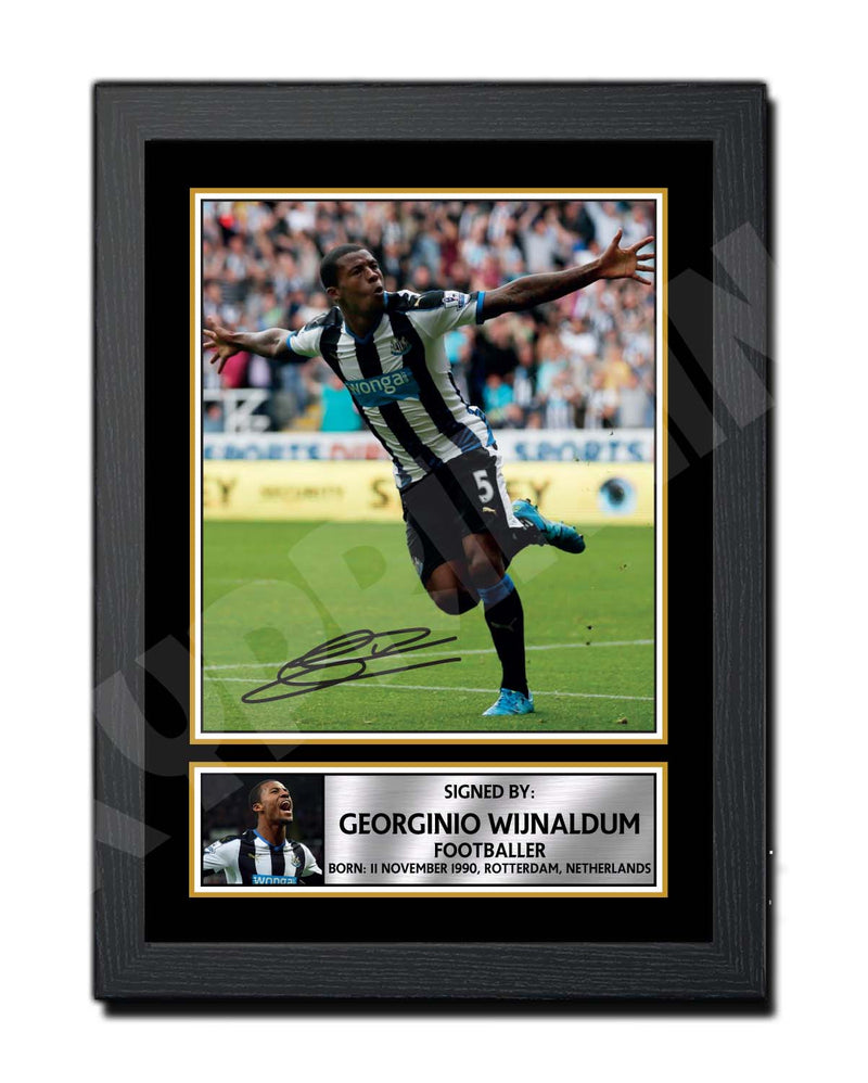 GEORGINIO WIJNALDUM 2 Limited Edition Football Player Signed Print - Football