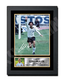 GERD MULLER Limited Edition Football Player Signed Print - Football