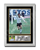 GERD MULLER Limited Edition Football Player Signed Print - Football