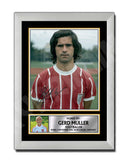 GERD MULLER 2 Limited Edition Football Player Signed Print - Football