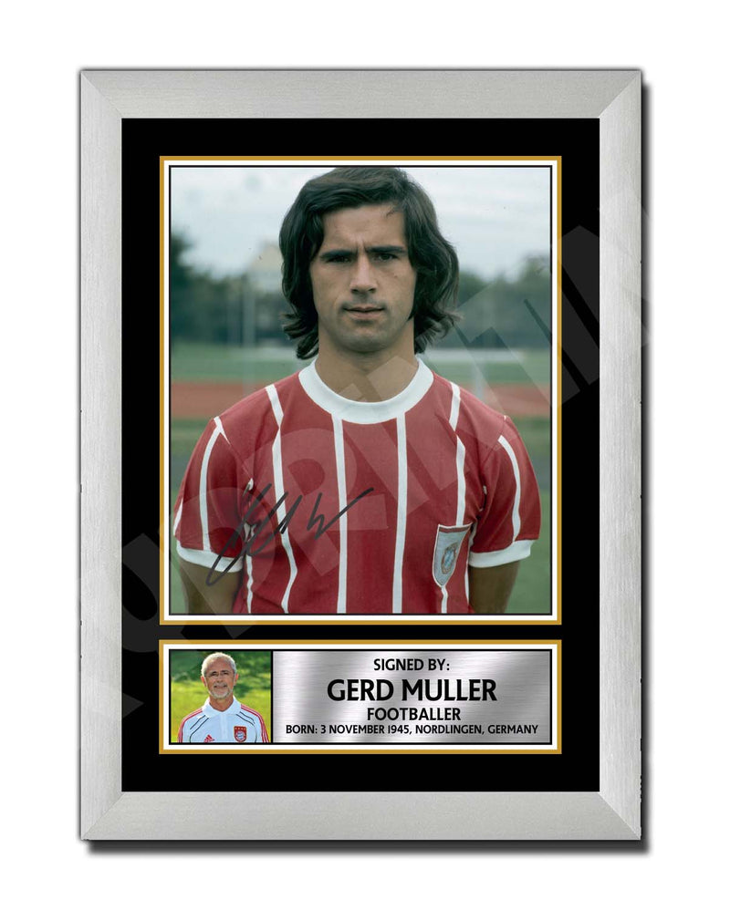 GERD MULLER 2 Limited Edition Football Player Signed Print - Football