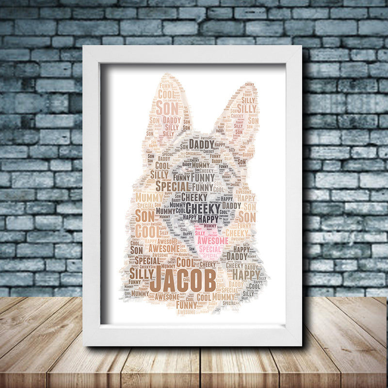 Personalised FGerman Shepard 1 Word Art Poster Print