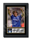 GIANFRANCO ZOLA 2 Limited Edition Football Player Signed Print - Football