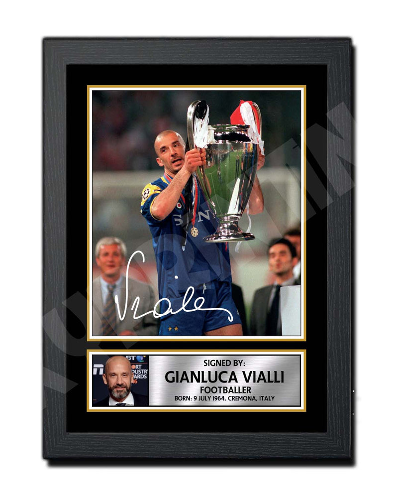 GIANLUCA VIALLI Limited Edition Football Player Signed Print - Football