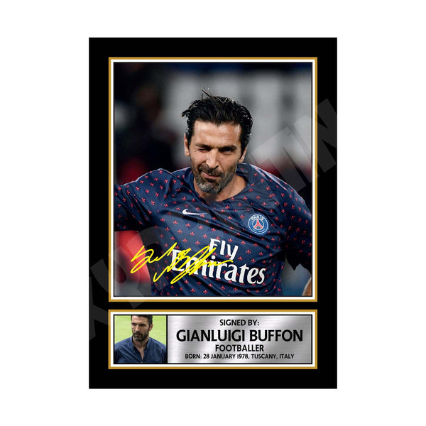 GIANLUIGI BUFFON Football Player Printed Signature Print