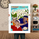 GILLIGANS ISLAND Retro GAME INSPIRED THEME Nintendo NES Gaming A4 A3 A2 Or A1 Poster Art 127