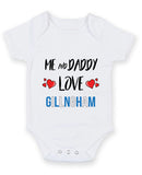 Me and Daddy Love GILLNGHAM Personalised FOOTBALL TEAM Baby Grow