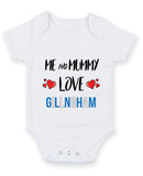 Me and Mummy love GILLNGHAM Personalised FOOTBALL TEAM Baby Grow