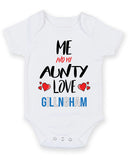 Me and My Aunty Love GILLNGHAM Personalised FOOTBALL TEAM Baby Grow