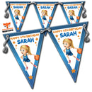GIRLS BASKETBALL Bunting Premium Party Decorations  (Standard Bunting (14.8cm X 21cm))