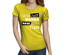 Girls Just Wanna Have Fun White Custom Hen T-Shirt - Any Name - Party Tee