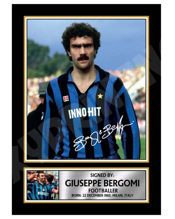 GIUSEPPE BERGOMI Football Player Printed Signature Print