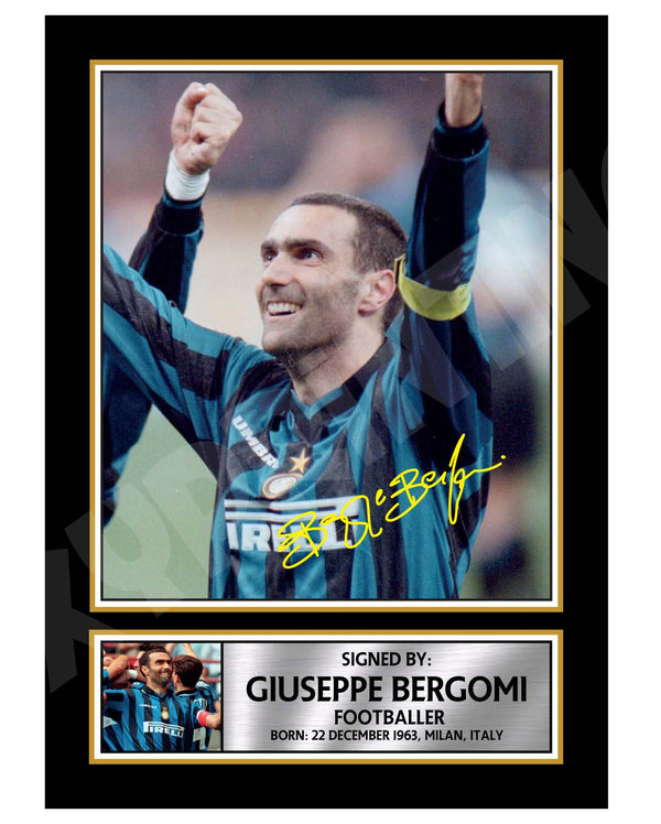 GIUSEPPE BERGOMI 2 Football Player Printed Signature Print