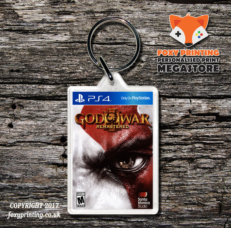 GOD OF WAR REMASTERED PS4 Game Inspired Retro Gaming Keyring