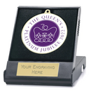 GOLD QUEEN'S PLATINUM JUBILEE MEDAL IN A BLACK PRESENTATION CASE 52MM