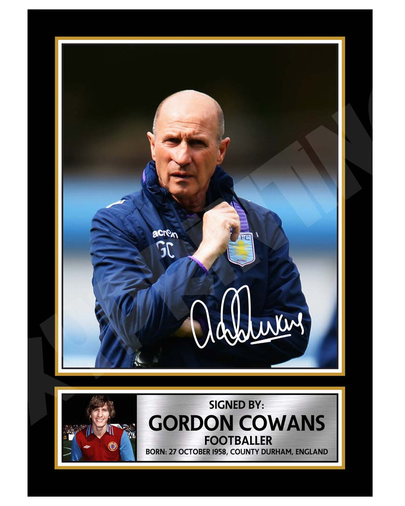 GORDON COWANS 2 Limited Edition Football Player Signed Print - Football
