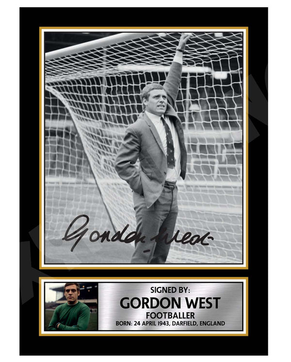 GORDON WEST Football Player Printed Signature Print